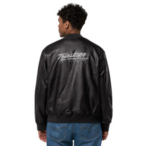 Teleskope Leather Bomber Jacket