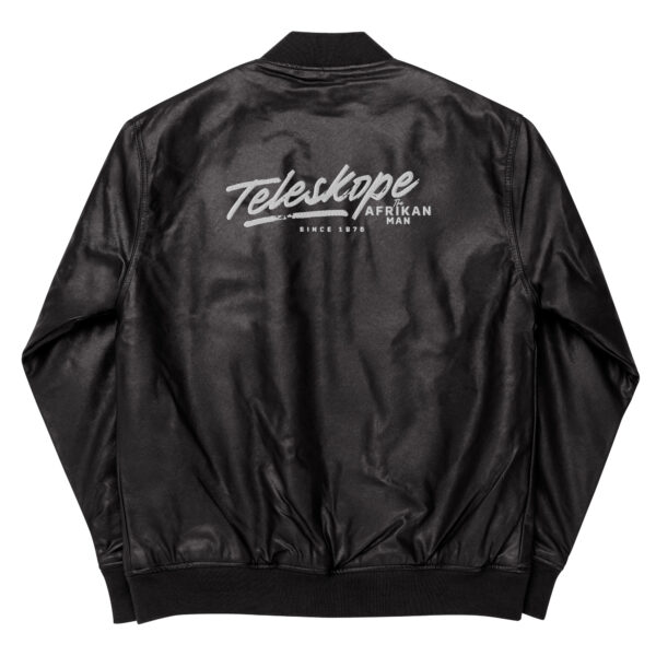 Teleskope Leather Bomber Jacket - Image 3