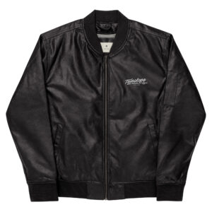 Teleskope Leather Bomber Jacket