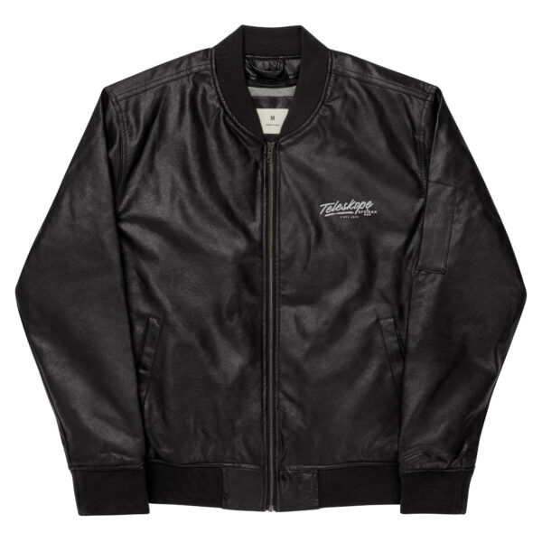 Teleskope Leather Bomber Jacket